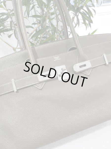 画像6: 【美品】HERMES エルメス ショルダーバーキン 42 トゴ エトゥープ シルバー金具 N刻印□ 新型 中古 ショルダーバッグ ハンドバッグ トートバッグ レディース 女性用 ブランド グレー 本革 レザー カーフ 希少 レア プレゼント ギフト バック (6)