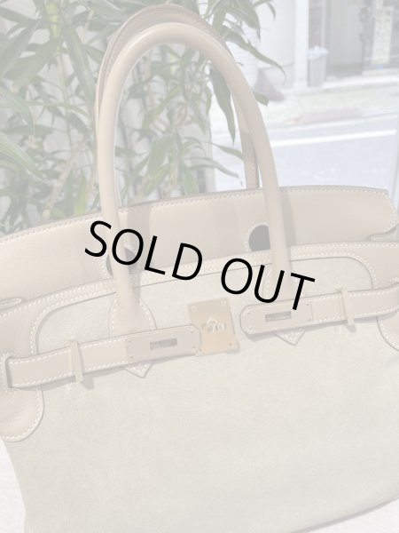 画像3: 【新品同様品】HERMES エルメス バーキン 30 グリズリー×スイフト アルジル シャンパンゴールド金具 P刻印□ コンビ スウェード 中古 ハンドバッグ トートバッグ レディース 女性用 ブランド グレー 本革 レザー カーフ スエード 希少 レア プレゼント ギフト バック (3)