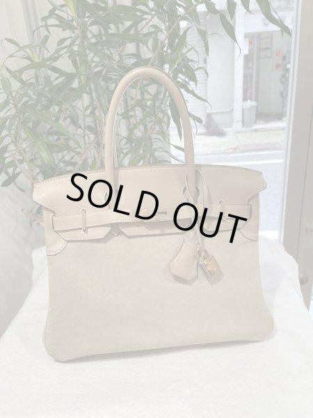 画像1: 【新品同様品】HERMES エルメス バーキン 30 グリズリー×スイフト アルジル シャンパンゴールド金具 P刻印□ コンビ スウェード 中古 ハンドバッグ トートバッグ レディース 女性用 ブランド グレー 本革 レザー カーフ スエード 希少 レア プレゼント ギフト バック (1)