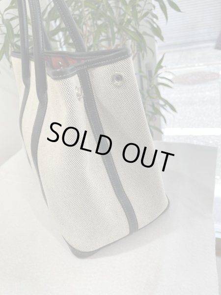 画像5: 【美品】HERMES エルメス ガーデンパーティ 36 PM ボルデュック トワルアッシュ×ブッフル グレー シルバー金具 リボン柄 2006年限定 中古 ハンドバッグ トートバッグ レディース 女性用 本革 レザー ブラック ブランド 黒 希少 レア プレゼント ギフト バック (5)