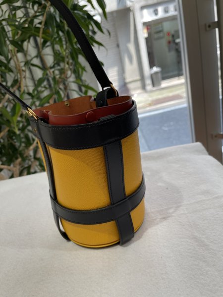 画像3: 【美品】HERMES エルメス ミュズリエール ボックスカーフ×クシュベル ブラック×ブリック×イエロー ゴールド金具 U刻印〇 ヴィンテージ 中古 ハンドバッグ ショルダーバッグ レディース 女性用 ブラウン ブランド 本革 レザー プレゼント ギフト 希少 レア バック (3)