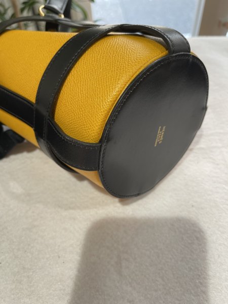 画像7: 【美品】HERMES エルメス ミュズリエール ボックスカーフ×クシュベル ブラック×ブリック×イエロー ゴールド金具 U刻印〇 ヴィンテージ 中古 ハンドバッグ ショルダーバッグ レディース 女性用 ブラウン ブランド 本革 レザー プレゼント ギフト 希少 レア バック (7)