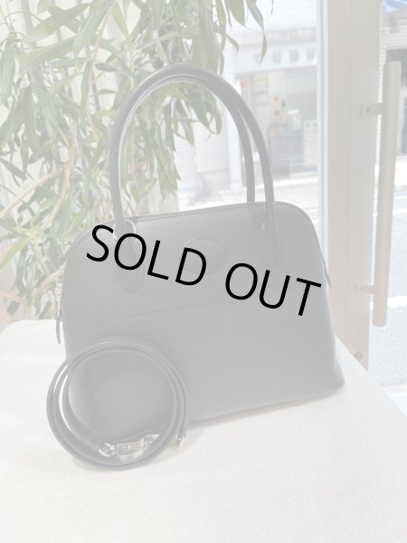 画像1: 【新品同様品】HERMES エルメス ボリード 27 ヴォーエプソン ブラック シルバー金具 X刻印 中古 ハンドバッグ ショルダーバッグ 2WAYバッグ レディース 女性用 本革 レザー 黒 カーフ ブランド 希少 レア プレゼント ギフト バック (1)
