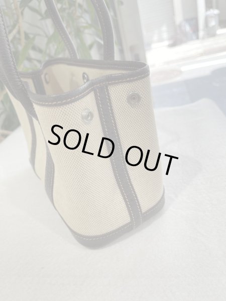 画像4: 【美品】HERMES エルメス ガーデンパーティ 23 TTPM トワルアッシュ×ブッフル マロン シルバー金具 I刻印□ ブラウン 中古 ハンドバッグ クラッチバッグ セカンドバッグ ポーチ レディース 女性用 本革 レザー ブランド 茶色 希少 レア プレゼント ギフト バック (4)