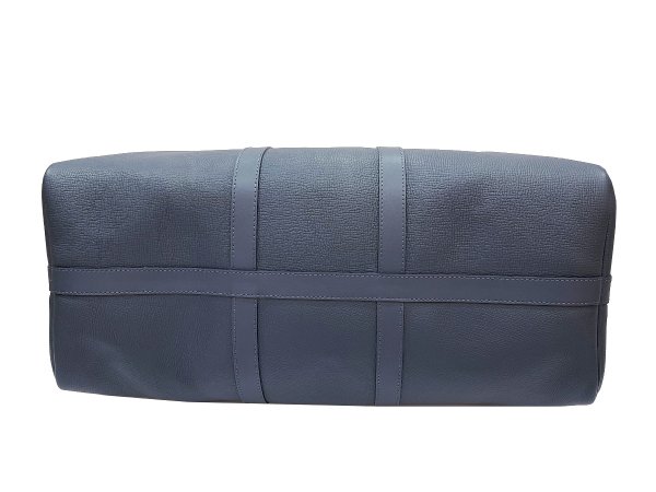 画像4: 【新品】【未使用品】LOUIS VUITTON ルイ・ヴィトン M45975 キーポル バンドリエール 50 スクエアード NIGOコラボ モノグラムデニム×トリヨンレザー ブルー×ネイビー ハンドバッグ ボストンバッグ 2WAY レディース メンズ ブランド ビトン レア プレゼント バック (4)