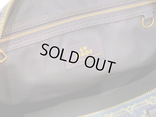 画像7: 【新品】【未使用品】LOUIS VUITTON ルイ・ヴィトン M45975 キーポル バンドリエール 50 スクエアード NIGOコラボ モノグラムデニム×トリヨンレザー ブルー×ネイビー ハンドバッグ ボストンバッグ 2WAY レディース メンズ ブランド ビトン レア プレゼント バック (7)