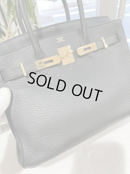 画像4: 【極美品】HERMES エルメス バーキン 30 トリヨンクレマンス ブラック ゴールド金具 T刻印 中古 ハンドバッグ トートバッグ レディース 女性用 ブランド 黒 本革 レザー カーフ トゴ 希少 レア プレゼント ギフト バック (4)