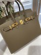 画像3: 【新品】【未使用品】HERMES エルメス バーキン 25 セリエ ヴォーエプソン エトゥープ ゴールド金具 D刻印 グレー 外縫い ハンドバッグ レディース 女性用 本革 レザー カーフ ブランド 希少 レア プレゼント ギフト バック (3)