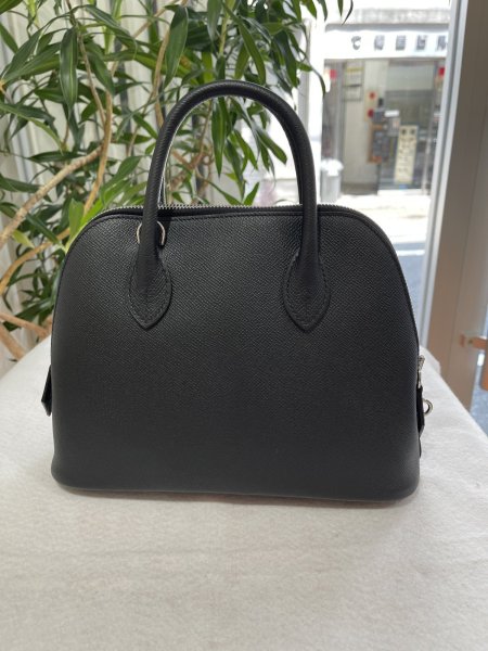 画像2: 【新品】【未使用品】HERMES エルメス ボリード 1923 25 ヴォーエプソン ブラック シルバー金具 K刻印 ハンドバッグ ショルダーバッグ 2WAYバッグ レディース 女性用 本革 レザー カーフ 黒 ブランド 希少 レア プレゼント ギフト バック (2)