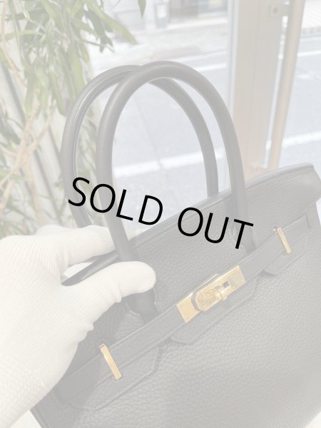 画像6: 【極美品】HERMES エルメス バーキン 30 トリヨンクレマンス ブラック ゴールド金具 T刻印 中古 ハンドバッグ トートバッグ レディース 女性用 ブランド 黒 本革 レザー カーフ トゴ 希少 レア プレゼント ギフト バック (6)