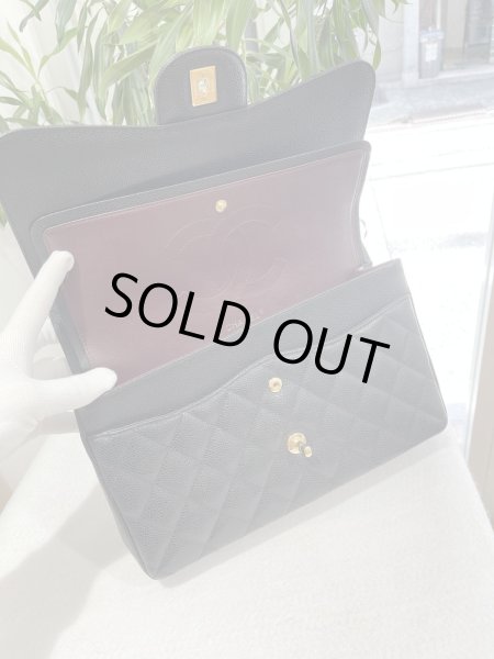 画像7: 【新品同様品】CHANEL シャネル A58600 マトラッセ 30 チェーンショルダー キャビアスキン ブラック ゴールド金具 Wフラップ 20番台 中古 ハンドバッグ デカマトラッセ ダブルフラップ レディース 女性用 黒 ブランド レザー 希少 レア プレゼント ギフト バック (7)
