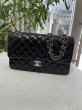画像3: 【美品】CHANEL シャネル A01112 マトラッセ 25 チェーンショルダー ラムスキン ブラック シルバー金具 Wフラップ 11番台 中古 ハンドバッグ ショルダーバッグ ダブルフラップ レディース 女性用 黒 ブランド レザー カーフ 希少 レア プレゼント ギフト バック (3)