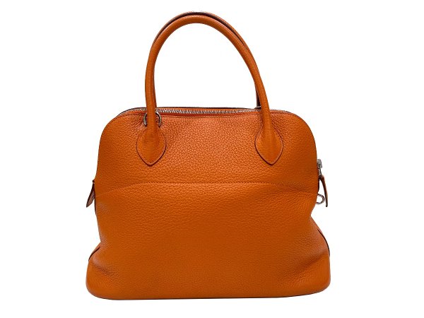 画像3: 【美品】HERMES エルメス ボリード 31 トリヨンクレマンス オレンジ シルバー金具 R刻印□ 中古 ハンドバッグ ショルダーバッグ 2WAYバッグ レディース 女性用 本革 レザー カーフ ブランド 希少 レア プレゼント ギフト バック (3)