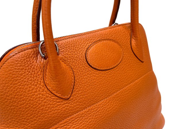 画像7: 【美品】HERMES エルメス ボリード 31 トリヨンクレマンス オレンジ シルバー金具 R刻印□ 中古 ハンドバッグ ショルダーバッグ 2WAYバッグ レディース 女性用 本革 レザー カーフ ブランド 希少 レア プレゼント ギフト バック (7)