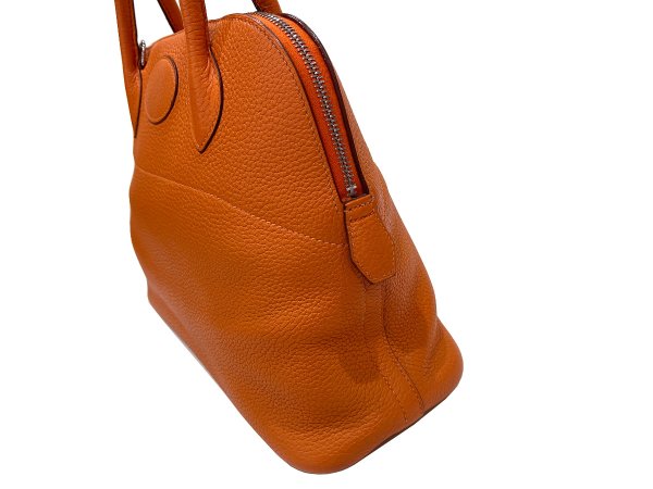 画像6: 【美品】HERMES エルメス ボリード 31 トリヨンクレマンス オレンジ シルバー金具 R刻印□ 中古 ハンドバッグ ショルダーバッグ 2WAYバッグ レディース 女性用 本革 レザー カーフ ブランド 希少 レア プレゼント ギフト バック (6)