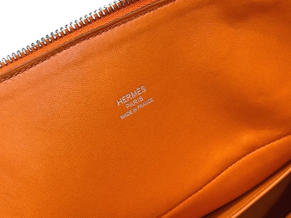 画像10: 【美品】HERMES エルメス ボリード 31 トリヨンクレマンス オレンジ シルバー金具 R刻印□ 中古 ハンドバッグ ショルダーバッグ 2WAYバッグ レディース 女性用 本革 レザー カーフ ブランド 希少 レア プレゼント ギフト バック (10)