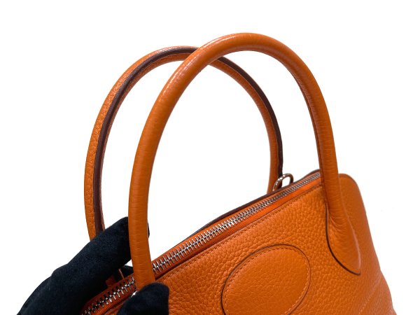 画像5: 【美品】HERMES エルメス ボリード 31 トリヨンクレマンス オレンジ シルバー金具 R刻印□ 中古 ハンドバッグ ショルダーバッグ 2WAYバッグ レディース 女性用 本革 レザー カーフ ブランド 希少 レア プレゼント ギフト バック (5)