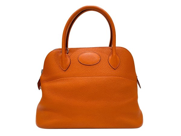 画像2: 【美品】HERMES エルメス ボリード 31 トリヨンクレマンス オレンジ シルバー金具 R刻印□ 中古 ハンドバッグ ショルダーバッグ 2WAYバッグ レディース 女性用 本革 レザー カーフ ブランド 希少 レア プレゼント ギフト バック (2)