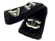 画像5: 【新品同様品】CHANEL シャネル ココマーク ロゴ ネックウォーマー ムートン×カシミア ブラック×グレー×ホワイト マフラー シープスキン 中古 マフラー ストール リアルファー ブランド 黒 白 ファッション レディース 女性用 プレゼント ギフト (5)