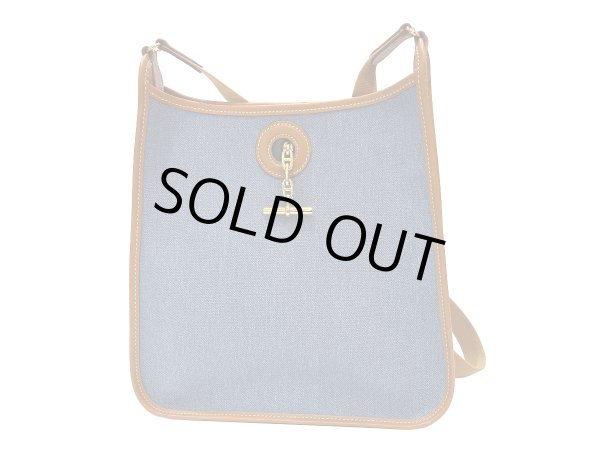 画像2: 【新品同様品】HERMES エルメス ヴェスパ PM トワルジーン×ヴォーガリバー ブルー×ゴールド ゴールド金具 B刻印□ ヴィンテージ コンビ 中古 ショルダーバッグ ボディバッグ メッセンジャーバッグ レディース 女性用 ブランド 本革 レザー カーフ ブラウン バック (2)