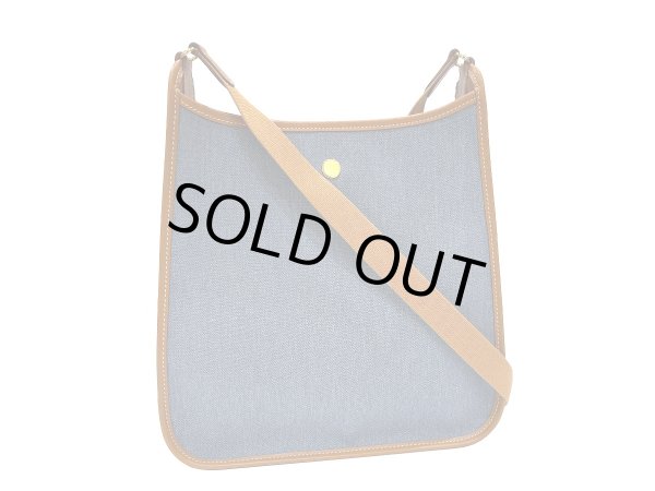 画像3: 【新品同様品】HERMES エルメス ヴェスパ PM トワルジーン×ヴォーガリバー ブルー×ゴールド ゴールド金具 B刻印□ ヴィンテージ コンビ 中古 ショルダーバッグ ボディバッグ メッセンジャーバッグ レディース 女性用 ブランド 本革 レザー カーフ ブラウン バック (3)
