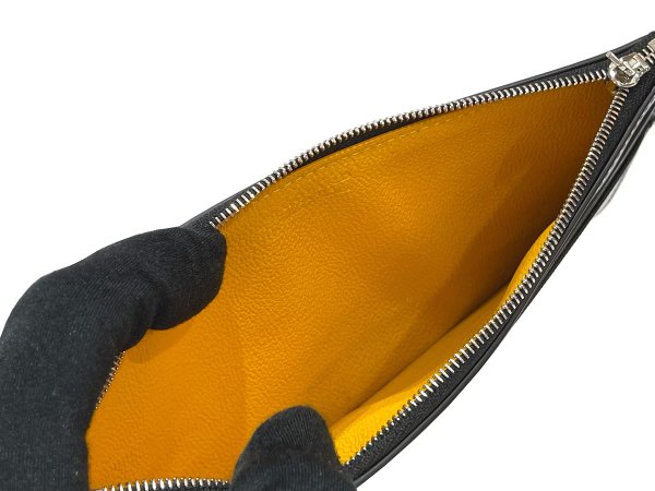 画像6: 【新品同様品】Goyard ゴヤール インサート ルイーズ カードケース ヘリンボーン PVCコーティングキャンバス×レザー ブラック シルバー金具 中古 長財布 コインケース パスケース 名刺入れ レディース 女性用 ブランド 本革 レザー 黒 希少 レア プレゼント ギフト (6)