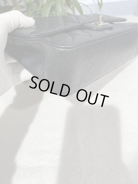 画像9: 【美品】CHANEL シャネルA01112 マトラッセ 25 チェーンショルダー キャビアスキン ブラック シルバー金具 Wフラップ 13番台 中古 ハンドバッグ ショルダーバッグ ダブルフラップ レディース 女性用 黒 ブランド レザー カーフ 希少 レア プレゼント ギフト バック (9)