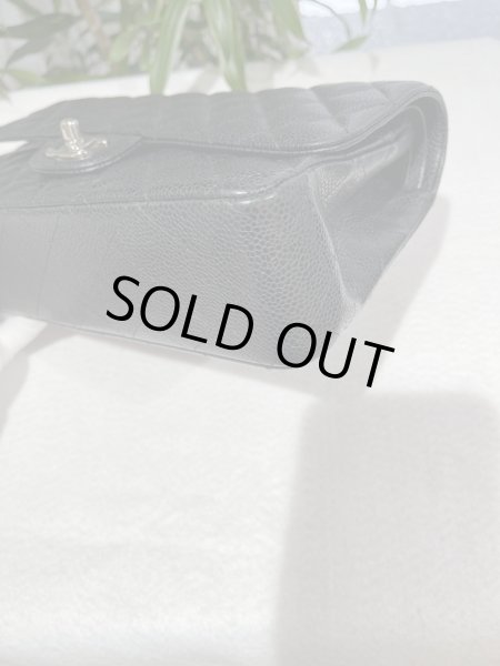 画像10: 【美品】CHANEL シャネルA01112 マトラッセ 25 チェーンショルダー キャビアスキン ブラック シルバー金具 Wフラップ 13番台 中古 ハンドバッグ ショルダーバッグ ダブルフラップ レディース 女性用 黒 ブランド レザー カーフ 希少 レア プレゼント ギフト バック (10)