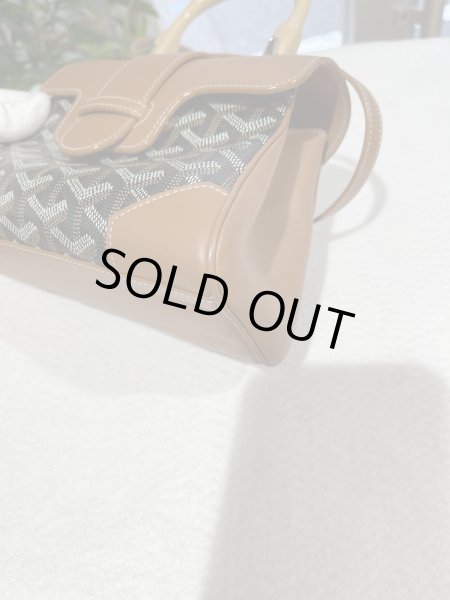 画像10: 【新品同様品】Goyard ゴヤール サイゴン ミニ 2WAY ハンドバッグ ヘリンボーン PVCコーティングキャンバス×レザー ブラック×ブラウン シルバー金具 中古 ハンドバッグ ショルダーバッグ 2WAYバッグ レディース 女性用 ブランド 黒 希少 レア プレゼント バック (10)