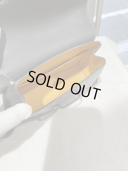 画像8: 【美品】Goyard ゴヤール サイゴン ミニ 2WAY ハンドバッグ ヘリンボーン PVCコーティングキャンバス×レザー グレー シルバー金具 中古 ハンドバッグ ショルダーバッグ 2WAYバッグ レディース 女性用 ブランド 黒 希少 レア プレゼント バック (8)