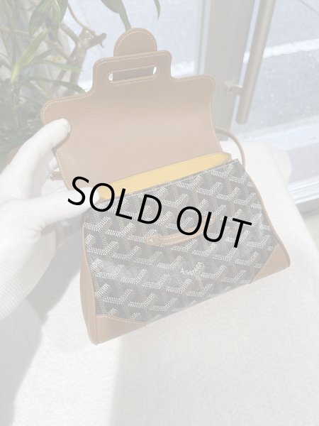画像6: 【新品同様品】Goyard ゴヤール サイゴン ミニ 2WAY ハンドバッグ ヘリンボーン PVCコーティングキャンバス×レザー ブラック×ブラウン シルバー金具 中古 ハンドバッグ ショルダーバッグ 2WAYバッグ レディース 女性用 ブランド 黒 希少 レア プレゼント バック (6)