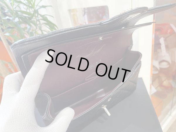 画像8: 【極美品】CHANEL シャネル A01112 マトラッセ 25 チェーンショルダー キャビアスキン ブラック シルバー金具 Wフラップ 30番台 中古 ハンドバッグ ショルダーバッグ ダブルフラップ レディース 女性用 黒 ブランド レザー カーフ 希少 レア プレゼント ギフト バック (8)