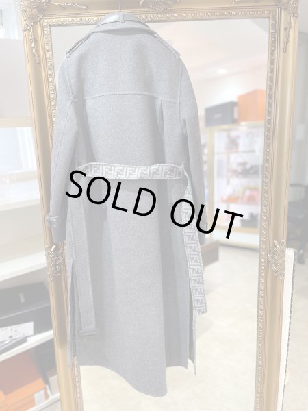 画像5: 【新品】【未使用品】FENDI フェンディ FF8939 ASHD オロック FF ウール ロングコート 38 グレー ゴールド金具 レディース 女性用 ブランド レザー カーフ ガウン アウター ジャケット 希少 レア プレゼント ギフト (5)