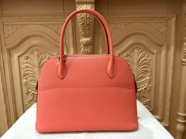 画像3: 【新品同様品】HERMES エルメス ボリード 27 ヴォーエプソン フラミンゴ シルバー金具 R刻印□ ピンク 中古 ハンドバッグ ショルダーバッグ 2WAYバッグ レディース 女性用 本革 レザー カーフ ブランド 希少 レア プレゼント ギフト バック (3)