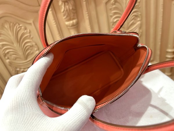 画像8: 【新品同様品】HERMES エルメス ボリード 27 ヴォーエプソン フラミンゴ シルバー金具 R刻印□ ピンク 中古 ハンドバッグ ショルダーバッグ 2WAYバッグ レディース 女性用 本革 レザー カーフ ブランド 希少 レア プレゼント ギフト バック (8)