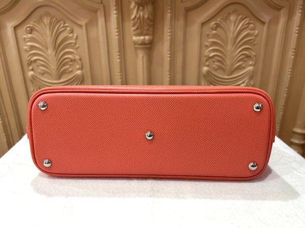 画像4: 【新品同様品】HERMES エルメス ボリード 27 ヴォーエプソン フラミンゴ シルバー金具 R刻印□ ピンク 中古 ハンドバッグ ショルダーバッグ 2WAYバッグ レディース 女性用 本革 レザー カーフ ブランド 希少 レア プレゼント ギフト バック (4)