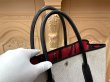 画像5: 【美品】HERMES エルメス ガーデンパーティ 36 PM ボルデュック トワルアッシュ×ブッフル グレー シルバー金具 リボン柄 2006年限定 中古 ハンドバッグ トートバッグ レディース 女性用 本革 レザー ブラック ブランド 黒 希少 レア プレゼント ギフト バック (5)