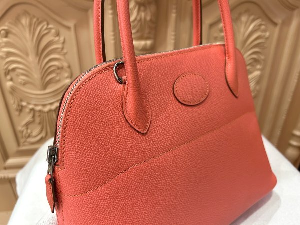 画像7: 【新品同様品】HERMES エルメス ボリード 27 ヴォーエプソン フラミンゴ シルバー金具 R刻印□ ピンク 中古 ハンドバッグ ショルダーバッグ 2WAYバッグ レディース 女性用 本革 レザー カーフ ブランド 希少 レア プレゼント ギフト バック (7)
