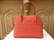 画像2: 【新品同様品】HERMES エルメス ボリード 27 ヴォーエプソン フラミンゴ シルバー金具 R刻印□ ピンク 中古 ハンドバッグ ショルダーバッグ 2WAYバッグ レディース 女性用 本革 レザー カーフ ブランド 希少 レア プレゼント ギフト バック (2)