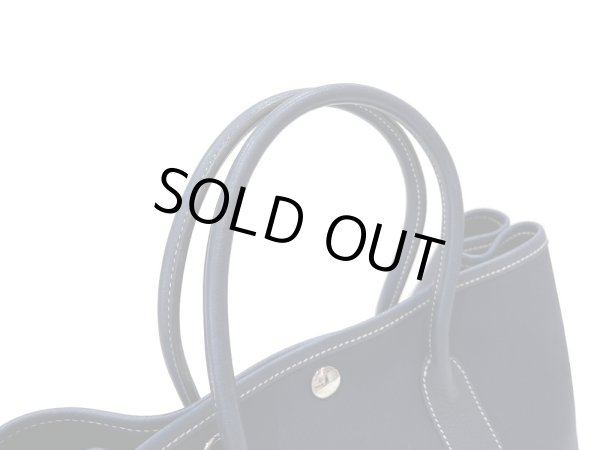 画像4: 【美品】HERMES エルメス ガーデンパーティ 30 TPM トワルオフィシエ×ブッフル ブルーインディゴ シルバー金具 I刻印□ ネイビー 中古 ハンドバッグ トートバッグ 2WAYバッグ レディース 女性用 本革 レザー ブランド 紺色 希少 レア プレゼント バック (4)