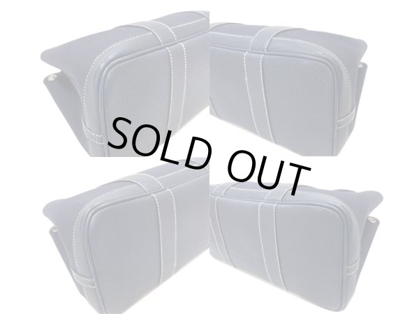 画像8: 【美品】HERMES エルメス ガーデンパーティ 30 TPM トワルオフィシエ×ブッフル ブルーインディゴ シルバー金具 I刻印□ ネイビー 中古 ハンドバッグ トートバッグ 2WAYバッグ レディース 女性用 本革 レザー ブランド 紺色 希少 レア プレゼント バック (8)