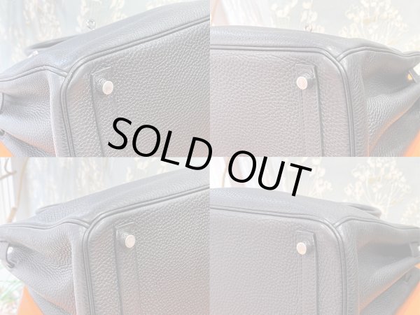 画像8: 【美品】HERMES エルメス バーキン 30 トゴ ブラック シルバー金具 N刻印□ 中古 ハンドバッグ トートバッグ レディース 女性用 ブランド 黒 本革 レザー カーフ トリヨン 希少 レア プレゼント ギフト バック (8)