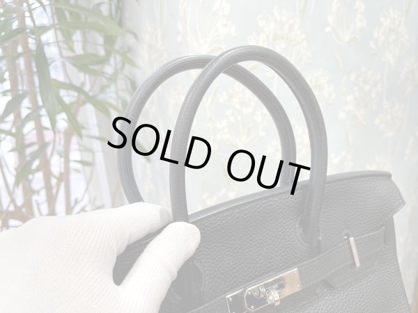 画像6: 【美品】HERMES エルメス バーキン 30 トゴ ブラック シルバー金具 N刻印□ 中古 ハンドバッグ トートバッグ レディース 女性用 ブランド 黒 本革 レザー カーフ トリヨン 希少 レア プレゼント ギフト バック (6)
