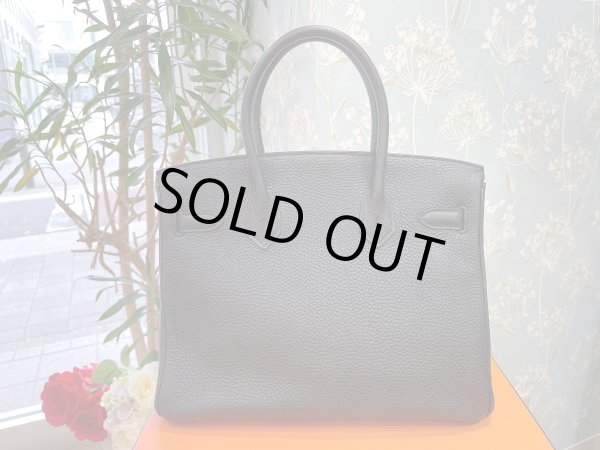 画像2: 【美品】HERMES エルメス バーキン 30 トゴ ブラック シルバー金具 N刻印□ 中古 ハンドバッグ トートバッグ レディース 女性用 ブランド 黒 本革 レザー カーフ トリヨン 希少 レア プレゼント ギフト バック (2)