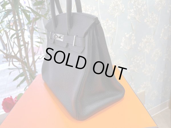 画像5: 【美品】HERMES エルメス バーキン 30 トゴ ブラック シルバー金具 N刻印□ 中古 ハンドバッグ トートバッグ レディース 女性用 ブランド 黒 本革 レザー カーフ トリヨン 希少 レア プレゼント ギフト バック (5)