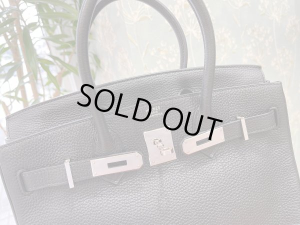 画像3: 【美品】HERMES エルメス バーキン 30 トゴ ブラック シルバー金具 N刻印□ 中古 ハンドバッグ トートバッグ レディース 女性用 ブランド 黒 本革 レザー カーフ トリヨン 希少 レア プレゼント ギフト バック (3)