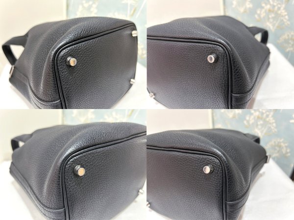 画像8: 【美品】HERMES エルメス ピコタンロック 18 PM トリヨンクレマンス ブラック シルバー金具 D刻印 中古 ハンドバッグ レディース 女性用 ブランド 黒 本革 レザー カーフ 希少 レア プレゼント ギフト バック (8)