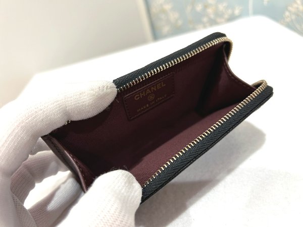 画像6: 【新品】【未使用品】CHANEL シャネル AP3179 B10583 C3906 マトラッセ クラシック ジップ カードケース グレインド カーフスキン ブラック ゴールド金具 26S 財布 コインケース 名刺入れ レディース 女性用 ブランド 本革 レザー 黒 希少 レア プレゼント ギフト (6)