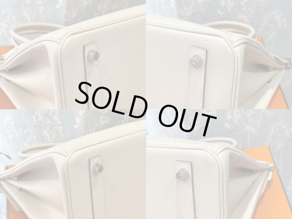 画像9: 【新品同様品】HERMES エルメス バーキン 30 ヴォーエプソン クレ シルバー金具 U刻印 ベージュ 中古 ハンドバッグ トートバッグ レディース 女性用 ブランド オフホワイト アイボリー 本革 レザー カーフ 希少 レア プレゼント ギフト バック (9)