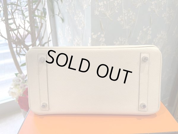 画像5: 【新品同様品】HERMES エルメス バーキン 30 ヴォーエプソン クレ シルバー金具 U刻印 ベージュ 中古 ハンドバッグ トートバッグ レディース 女性用 ブランド オフホワイト アイボリー 本革 レザー カーフ 希少 レア プレゼント ギフト バック (5)